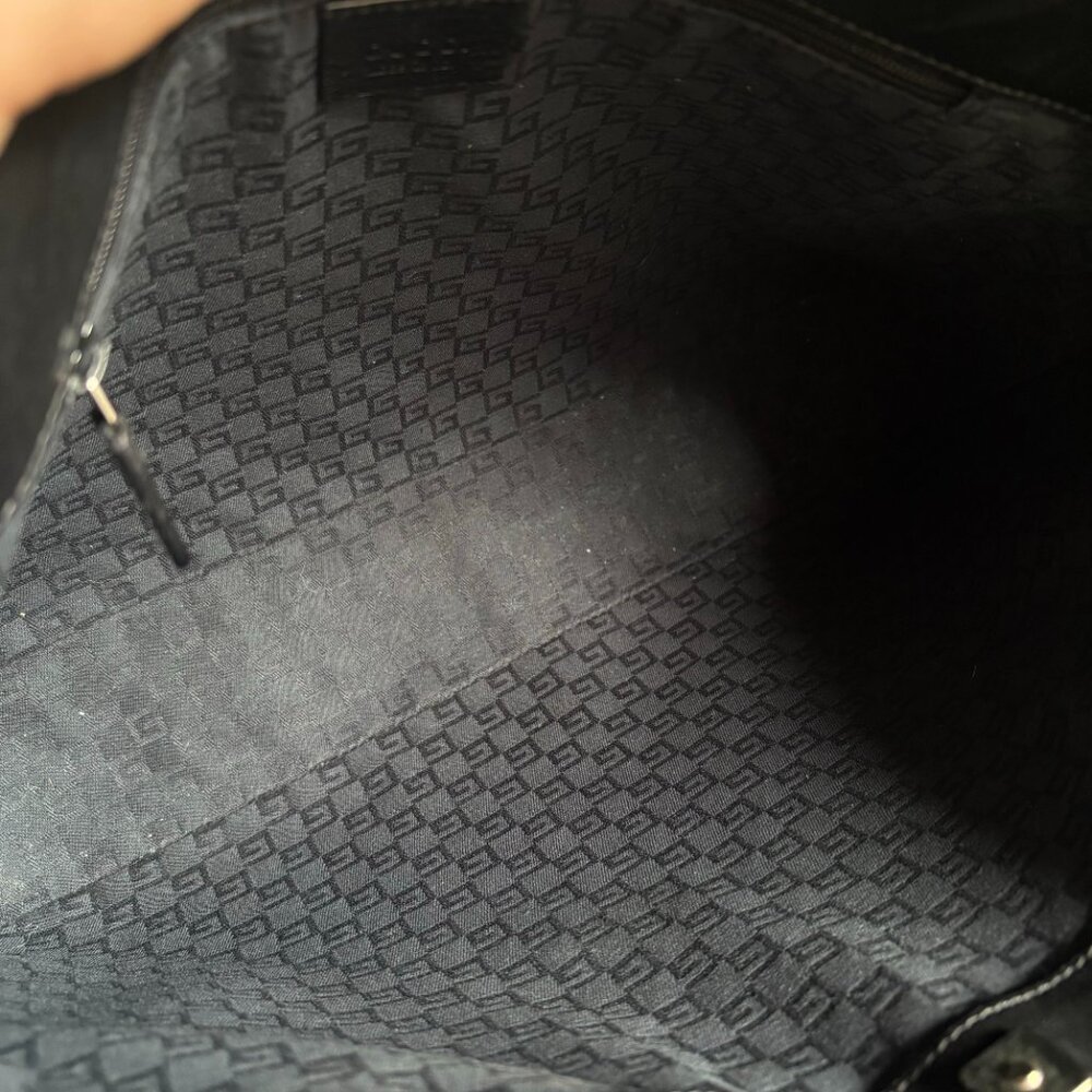 90s Vintage Tom Ford Era Gucci Leather Web Tote - Picture 8 of 14
